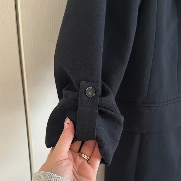 Anthropologie Meave Roll Sleeve Black Blazer Size 10 - Picture 4 of 12